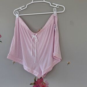 GAP Women's Pink Striped Pajama Shorts